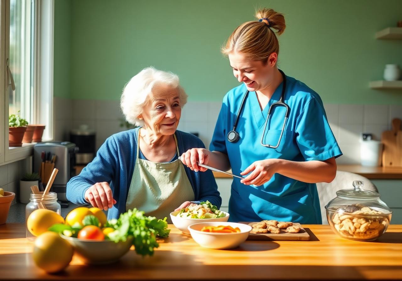 Aide à la préparation des repas à domicile